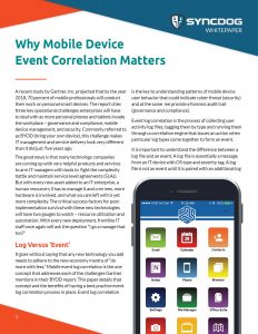 Why mobile device event log correlation matters